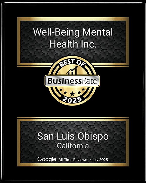 Well-Being Mental Health San Luis Obispo psychiatric provider award 2025